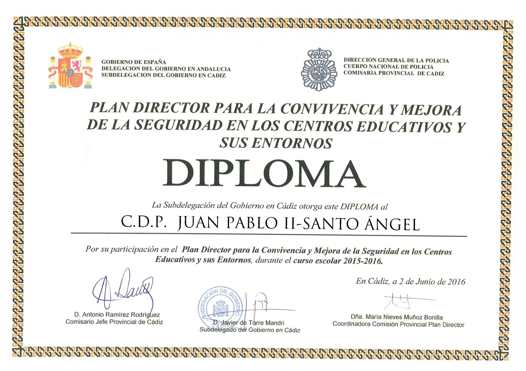 DIPLOMA PREMIO